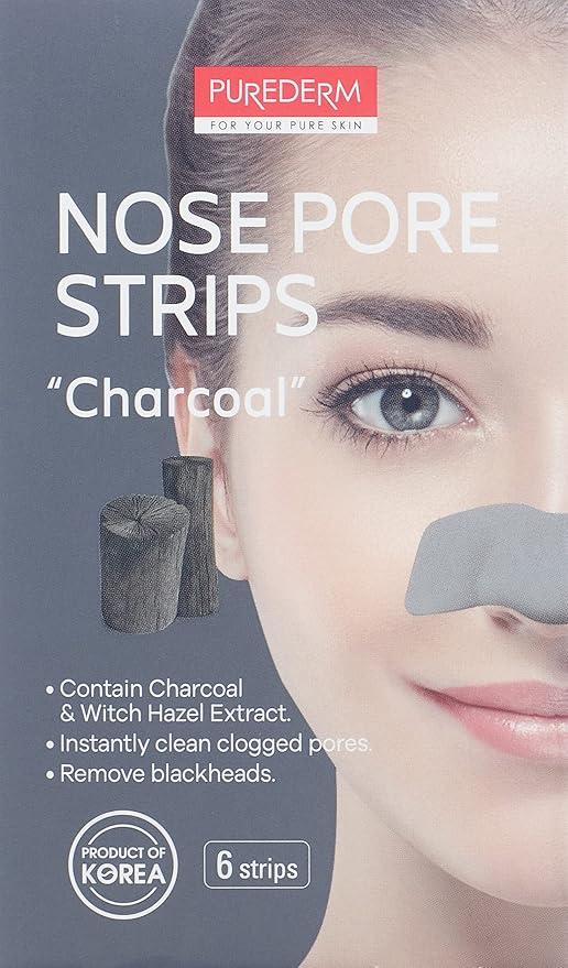 Purederm Nose Pore Strips - Charcoal - 6 Strips