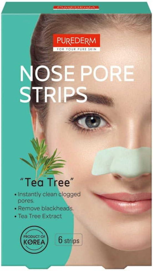 Purederm Nose Pore Strips - Tea Tree - 6 Strips