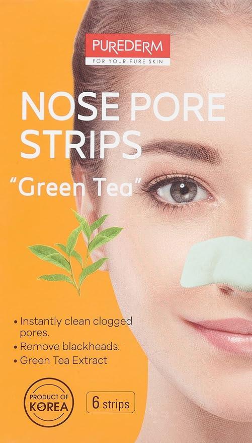 Purederm Nose Pore Strips - Green Tea - 6 Strips