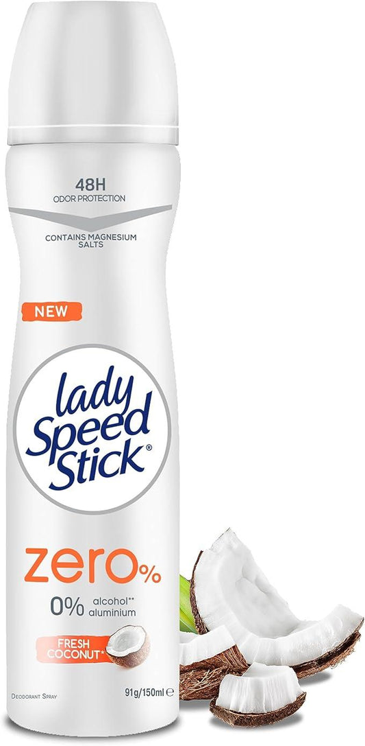 Lady speed Zero Coconut Deodorant Spray - 150ml