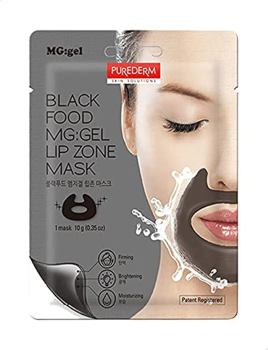 Purederm Black Food Lip Zone Gel Mask - 1 Mask, 10 gm
