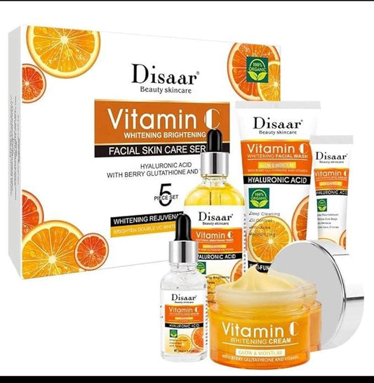 Disaar Vitamin C Facial Skin Care Set – 5 Pieces