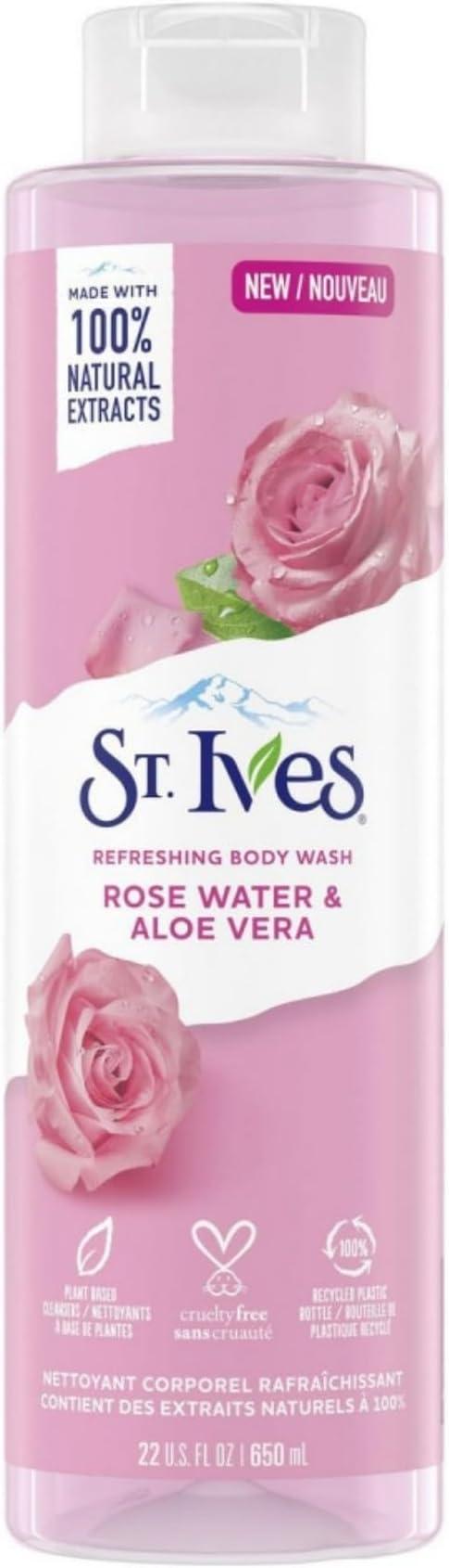 St.Ives Refreshing Body Wash Rose Water and Aloe Vera 650ML