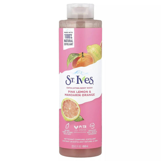 St.Ives Exfoliating Body Wash – Pink Lemonade & Mandarin Orange – 650ml