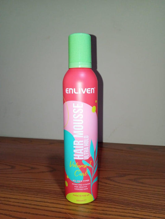 Enliven Ultra Hold Hair Mousse - Volume & Curl, 300ml