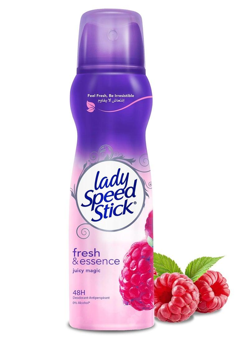 Lady speed Fresh & Essence Juicy Magic Deodorant Spray - 150ml